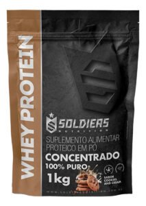 Whey Protein Concentrado 1kg Cookies Soldiers Nutrition