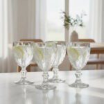 Jogo de 6 Taças de Vidro Diamond Transparente para Drinks de 80ml