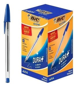 Caneta Esferográfica Cristal Bic Clássica Caixa 50 Un Tinta Azul Exterior Azul