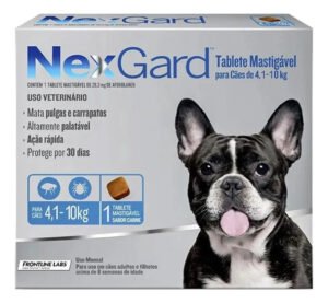 Antipulgas E Carrapatos NexGard Cães 4 a 10kg Comprimido Sabor Carne