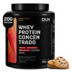 DUX HUMAN HEALTH Whey Protein Concentrado Suplemento 450g – Sabor Cookies