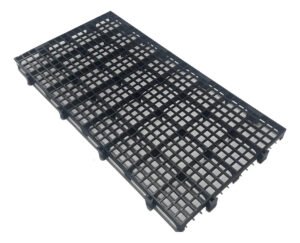 64pc Pallet Estrado Plastico Preto 25x50x2,5cm Piso Plástico