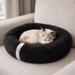 Cama De Gato Caminha Nuvem Ninho Pet Soft Redonda 50x50cm Cor Preto