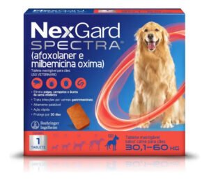 Antipulgas e Carrapatos NexGard Spectra para Cães de 30,1 a 60kg