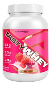 Tasty Whey 3w Gourmet 900g Morango Cream – Adaptogen Science