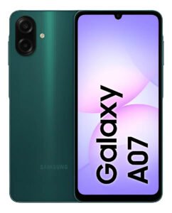 Celular Samsung Galaxy A07 128gb, 4gb, Câmera 50mp, Tela 6.7 , Proteção Ip54, Processador 6nm – Verde