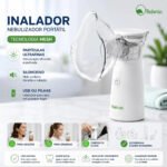 Nebulizador Inalador Portátil Marca Bahrein Sem Fio A Pilha Ou Cabo Usb Cor Branco Com Azul Compacto Mesh Bivolt Nebulizador Com Rede Vibratória Aparelho Para Inalação Inalador Silencioso 127/220v
