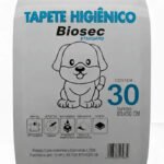 Tapete Higiênico 80×60 Para Pet Cachorro Cães 30 Unidades Descartável Com Fitas Adesivas Anti Odor Atrativo Canino Biosec Standard