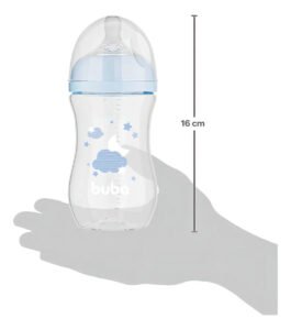 Buba Mamadeira Easy Flow Nuvem 270ml anticólica cor azul