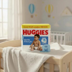 Huggies Fralda Descartável Rápida Absorção XG – 66 Un
