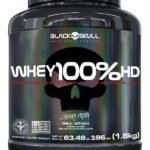 Whey 100% Hd 1,8kg Wpc + Isolado + Hidrolisado – Black Skull Sabor Baunilha