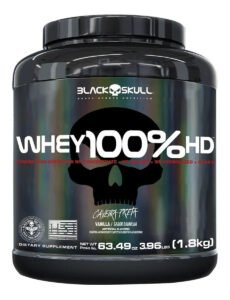 Whey 100% Hd 1,8kg Wpc + Isolado + Hidrolisado – Black Skull Sabor Baunilha
