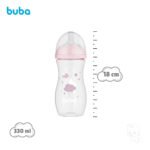 Mamadeira Buba Easy Flow Nuvem 330 mL Rosa Antocólica com Sistema AirFree