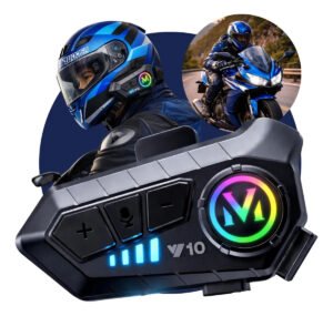 Fone De Ouvido Para Capacete Intercomunicador Bluetooth Headset Rgb Sem Fio Música GPS Chamadas Handsfree Alta Potência Woosh