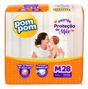 Fralda Pom Pom Protek Tamanho M para 4 kg a 9 kg