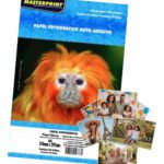 50 Folhas Papel Fotográfico Adesivo Glossy 130g A4 Cor Branco