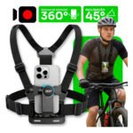 Suporte De Peito Para Celular Câmera Peitoral Cinturao Ajustavel Moto Bicicleta Esporte – GoodVision
