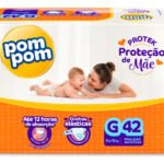 Fralda Pom Pom Protek G com 42 Unidades Para 12 Horas de Proteção