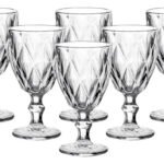 Jogo 6 Taças Vidro 260ml Diamond Transparente