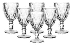 Jogo 6 Taças Vidro 260ml Diamond Transparente