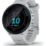 Smartwatch Garmin Forerunner 55, Tela LCD MIP 1.04″, Caixa Polímero 42mm, Pulseira Silicone Branca