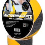 Fita Antiderrapante Amarela e Preta 20m X 50mm Escadas , Segurança