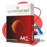 Papel Offset 180g Cartão Com 100 Folhas A4 Branco Premium Sulfite Quinto Império