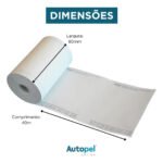 Autopel Caixa Com 20 Unidades De Bobinas 80×40 40 Metros Cor Branco