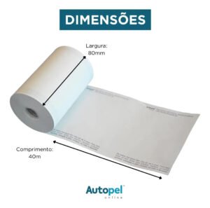 Autopel Caixa Com 20 Unidades De Bobinas 80×40 40 Metros Cor Branco
