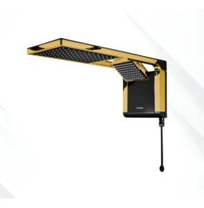 Chuveiro Lorenzetti Acqua Ultra Duo Preto Com Gold (dourado) Cor Dourado Brilho Potência 5.5 kW