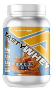 Suplemento Tasty Whey 3W Gourmet Whey Protein Adaptogen Science Pote 900g sabor Doce de Leite
