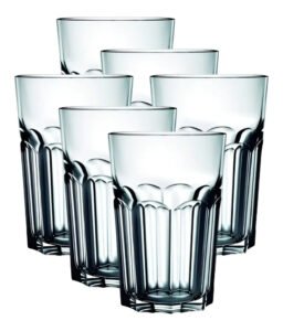 Copos de Vidro Grosso Original line Glass de 400 ml Água Suco Drink Premium Cor Transparente
