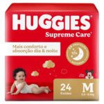 Huggies Fraldas Descartáveis MÁXIMA PROTEÇÃO 24 unidades (M)
