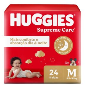Huggies Fraldas Descartáveis MÁXIMA PROTEÇÃO 24 unidades (M)