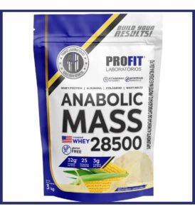 Hipercalórico Anabolic Mass 28500 3kg Profit Labs Sabor Milho Verde