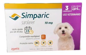 Simparic 10mg 2,6 A 5kg Com 1 Comprimido Violeta-escuro