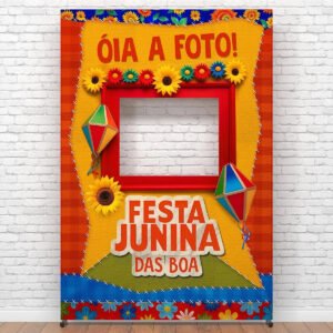 Painel Festa Junina 3d Interativo Retangular Em Tecido Sublimado Barraca Da Foto 1,50×2,20m Criatema