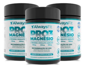 Pro3Magnésio Always Fit Kit 3 Magnésio Treonato Quelato Dimalato 60 Cápsulas
