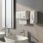 Kit Porta Papel Toalha E Saboneteira Liquido Dispenser Banheiro