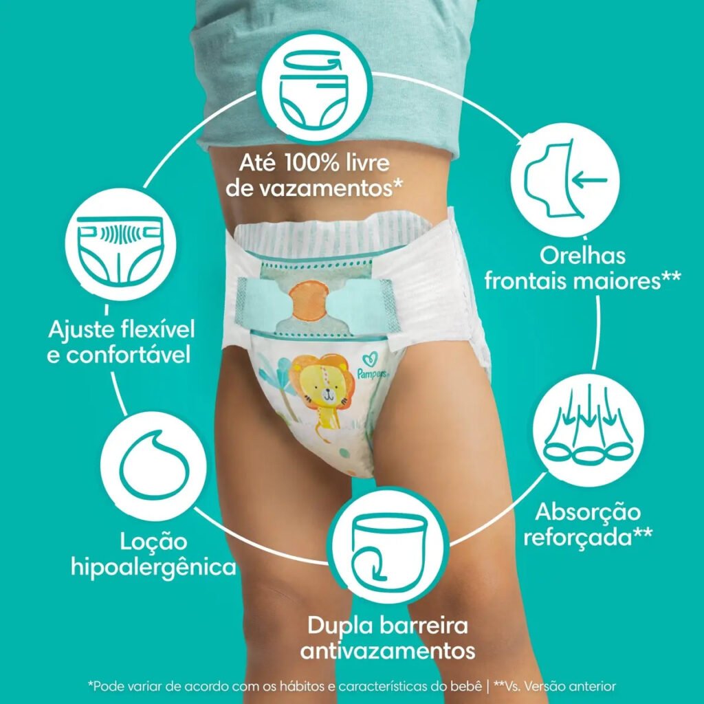 Fralda Pampers Confort Sec XG 62 unidades