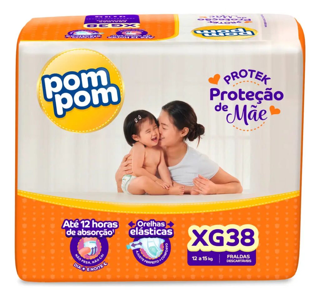 Consumo de fraldas por dia: Pom Pom XG