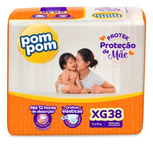 Fralda Pom Pom Proteção de Mãe XG com 38 Unidades