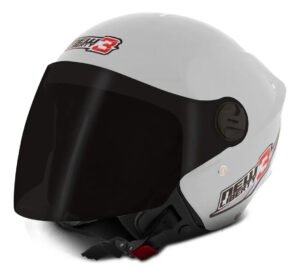 Capacete Moto Aberto Pro Tork New Liberty Three Viseira Fume Cor Branco Tamanho 58