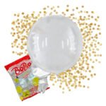 50 Balão Bubble 18 Polegadas 45cm Transparente Top +