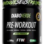 Pré Treino Pre Workout DIABO VERDE Pote 300g Sabor Limão FTW