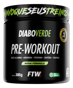 Pré Treino Pre Workout DIABO VERDE Pote 300g Sabor Limão FTW