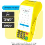 Maquininha De Cartão Pro 3 Mercado Pago Point Amarela Claro 4g/Wifi/Nfc