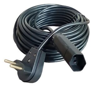 Extensão Elétrica 10 Metros 10a Cabo Pp 2×1,0 Reforçada Cor Preto Click Cabos