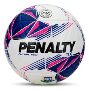 Bola Futsal Penalty Rx 500 Cor Branco E Rosa