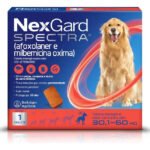 NexGard Spectra Antipulgas e Vermífugo Cães 30,1kg a 60kg 1 tablete